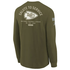 NFL Kansas City Chiefs Youth 2025 Salute to Service Sideline Long Sleeve T-Shirt