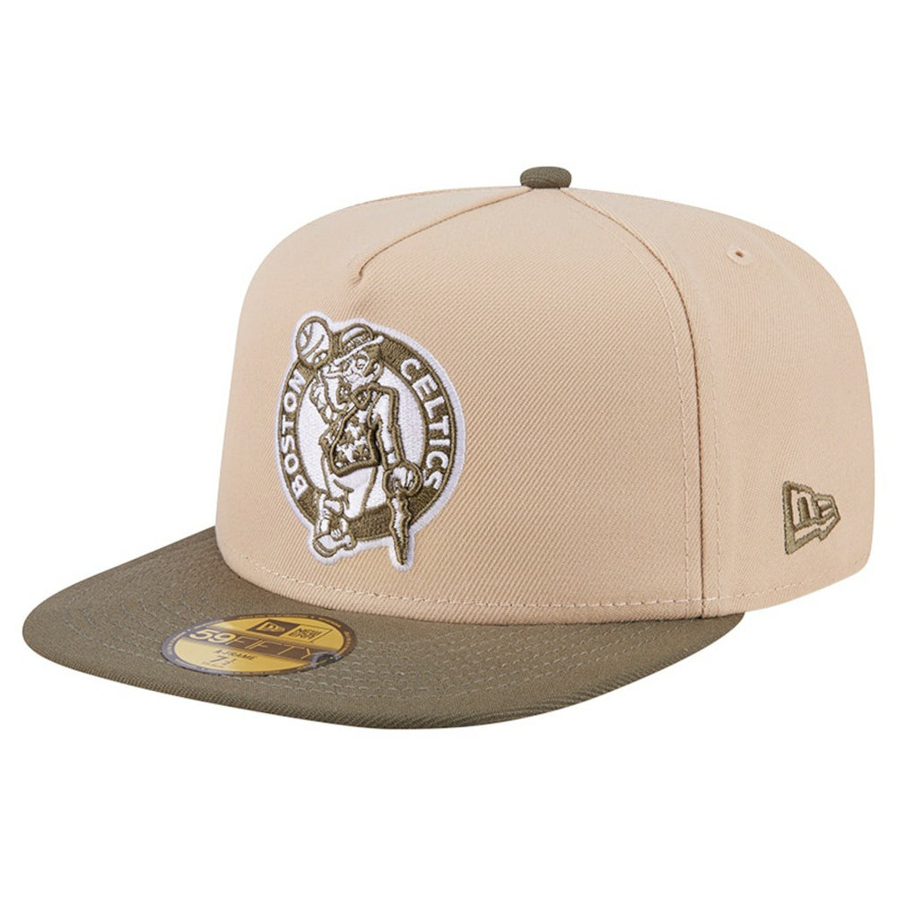 Boston Celtics Color Pack Two-Tone 59FIFTY A-Frame Fitted Hat - Tan | New Era cheap