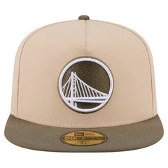 Golden State Warriors Color Pack Two-Tone 59FIFTY A-Frame Fitted Hat - Tan | New Era sale