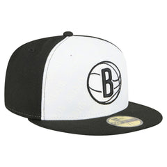Brooklyn Nets Repeat 59Fifty Fitted Hat - White/Black | New Era sale
