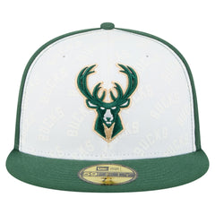 Milwaukee Bucks Repeat 59Fifty Fitted Hat - White/Hunter Green | New Era discount