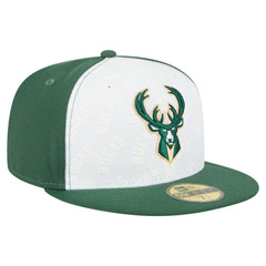 Milwaukee Bucks Repeat 59Fifty Fitted Hat - White/Hunter Green | New Era discount