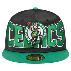 Boston Celtics Satin Two-Tone 59FIFTY Fitted Hat - Black/Kelly Green | New Era shop