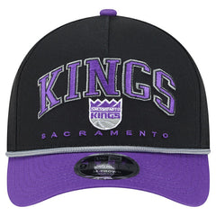 Sacramento Kings Bold Arch COOLERA 9FORTY A-Frame M-Crown Adjustable Hat - Black | New Era sale