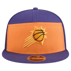 Phoenix Suns Outdoor Split Panel 9FIFTY Snapback Hat - Orange/Purple | New Era on sale