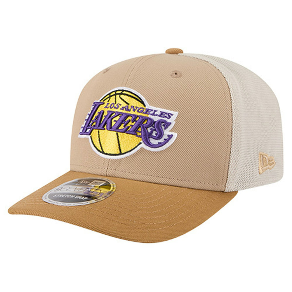 Los Angeles Lakers Two-Tone 9SEVENTY Adjustable Trucker Hat - Tan/Light Brown | New Era cheap