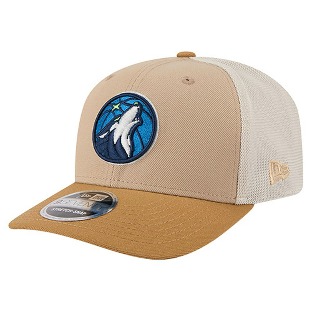 Minnesota Timberwolves Two-Tone 9SEVENTY Adjustable Trucker Hat - Tan/Light Brown | New Era outlet