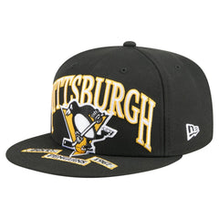 Pittsburgh Penguins New Era Oversized Vintage Arch 59Fifty Fitted Hat
