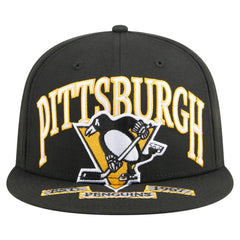 Pittsburgh Penguins New Era Oversized Vintage Arch 59Fifty Fitted Hat