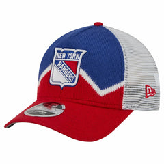 New York Rangers New Era Hockey Sock 9FORTY A-Frame M-Crown Adjustable Trucker Hat