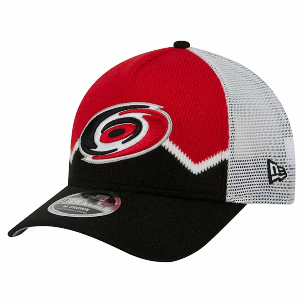 Carolina Hurricanes New Era Hockey Sock 9FORTY A-Frame M-Crown Adjustable Trucker Hat
