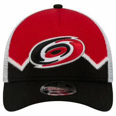 Carolina Hurricanes New Era Hockey Sock 9FORTY A-Frame M-Crown Adjustable Trucker Hat