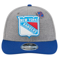 New York Rangers New Era Wool Pin Low Profile 9FIFTY Snapback Hat