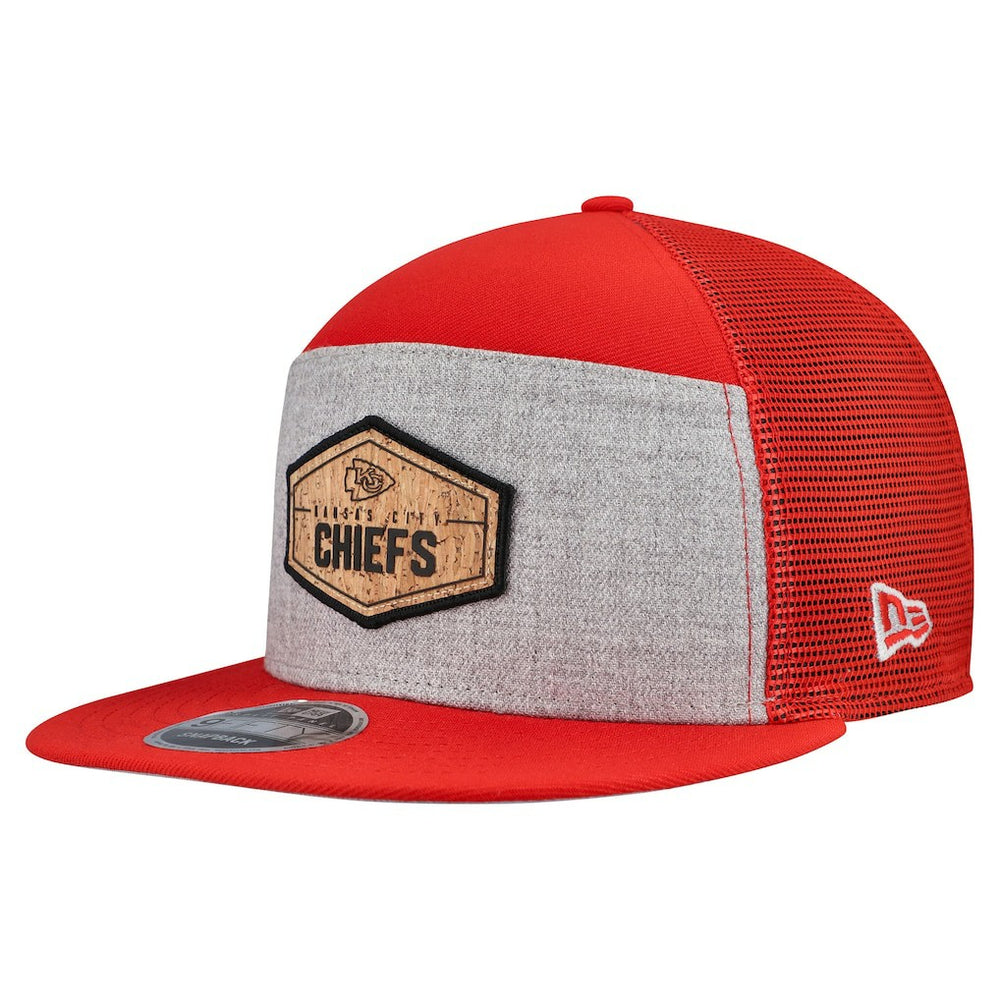 NFL Kansas City Chiefs Cork Split Panel 9FIFTY Trucker Snapback Hat