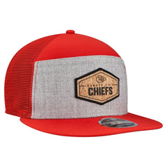 NFL Kansas City Chiefs Cork Split Panel 9FIFTY Trucker Snapback Hat