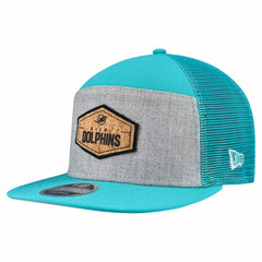 NFL Miami Dolphins Cork Split Panel 9FIFTY Trucker Snapback Hat