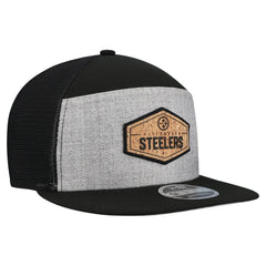 NFL Pittsburgh Steelers Cork Split Panel 9FIFTY Trucker Snapback Hat