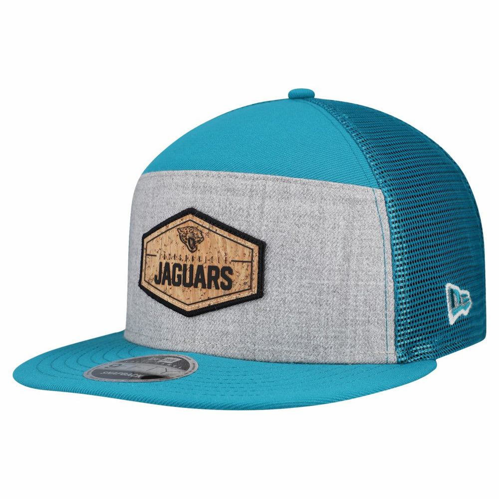NFL Jacksonville Jaguars Cork Split Panel 9FIFTY Trucker Snapback Hat