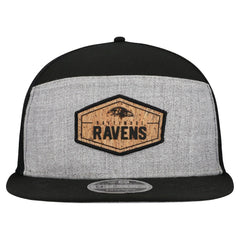 NFL Baltimore Ravens Cork Split Panel 9FIFTY Trucker Snapback Hat