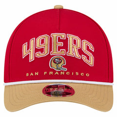 NFL San Francisco 49ers Throwback Arch COOLERA 9FORTY A-Frame M-Crown Adjustable Hat