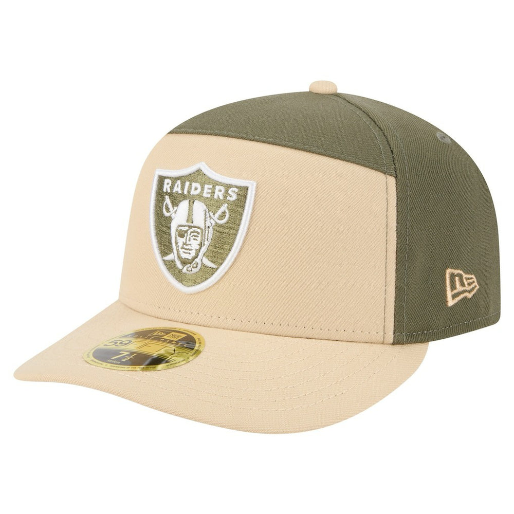 NFL Las Vegas Raiders Two-Tone Color Pack Split Panel 59FIFTY Fitted Hat