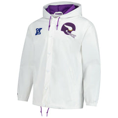 NFL Minnesota Vikings Vintage Logo Coaches Full-Snap Hoodie Jacket
