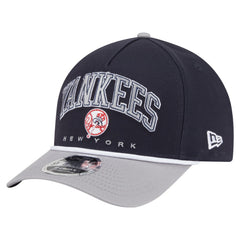 New York Yankees Arch 9FORTY A-Frame M-Crown Adjustable Hat - Navy/Gray | New Era