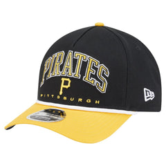 Pittsburgh Pirates Arch 9FORTY A-Frame M-Crown Adjustable Hat - Black/Gold | New Era