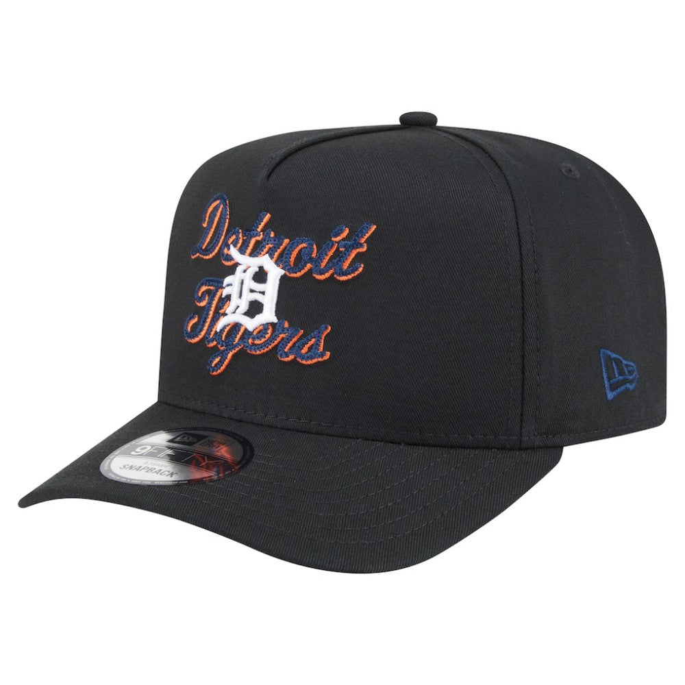 Detroit Tigers Chainstitch 9FIFTY A-Frame Snapback Hat - Black | New Era
