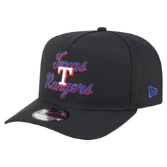 Texas Rangers Chainstitch 9FIFTY A-Frame Snapback Hat - Black | New Era