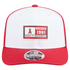 Los Angeles Angels Established Patch 9SEVENTY Adjustable Hat - White/Red | New Era
