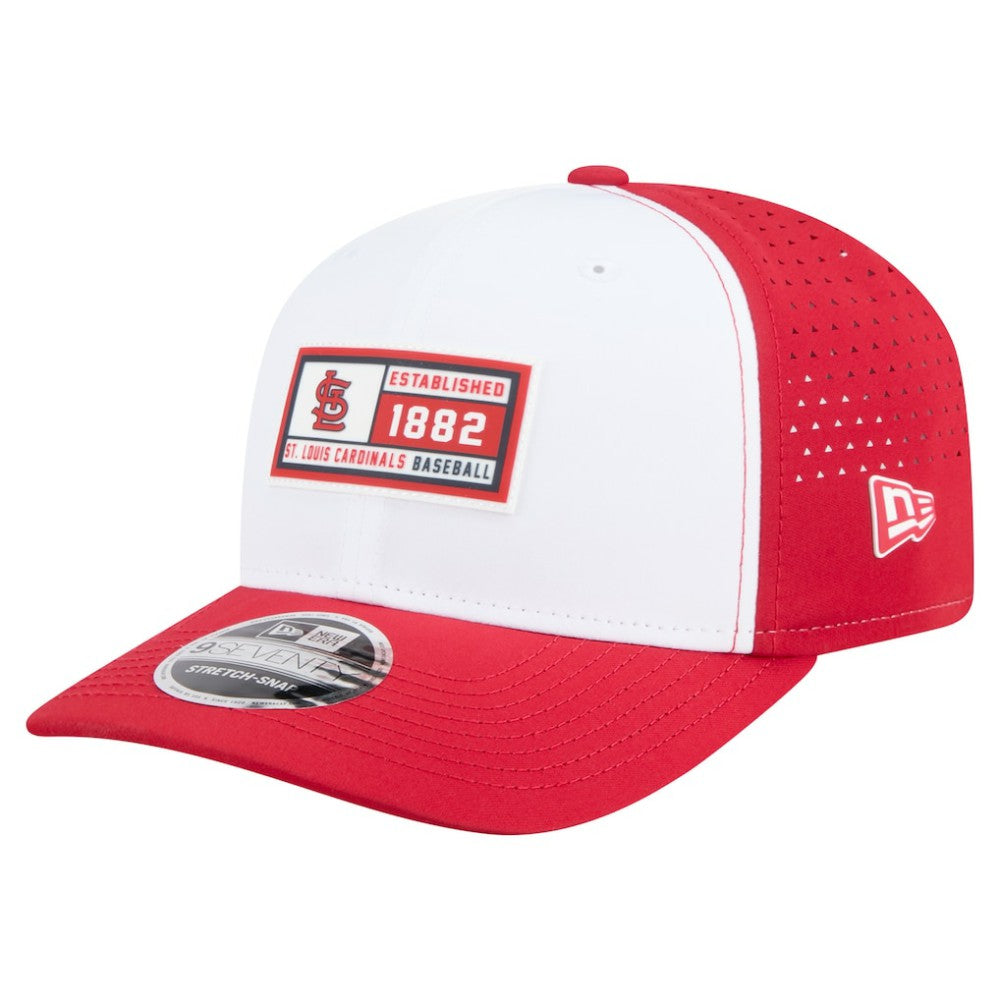 St. Louis Cardinals Established Patch 9SEVENTY Adjustable Hat - White/Red | New Era