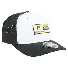 Pittsburgh Pirates Established Patch 9SEVENTY Adjustable Hat - White/Black | New Era