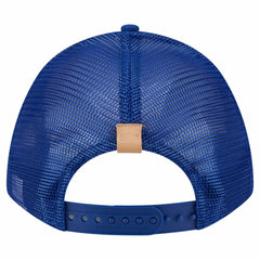 New York Mets Text A-Frame Trucker 9FORTY Hat - Stone/Royal | New Era