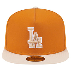 Los Angeles Dodgers Two-Tone Color Pack A-Frame 59FIFTY Fitted Hat - Orange/Light Beige | New Era