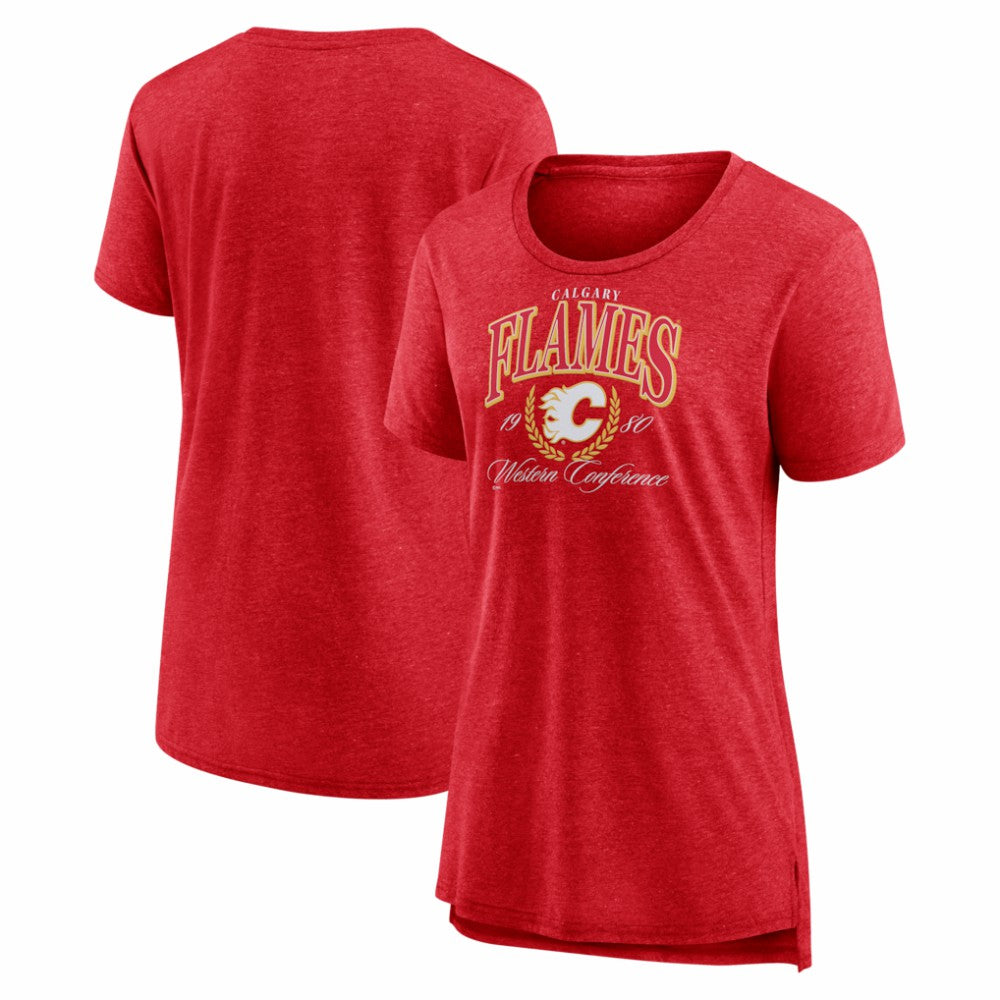 Calgary Flames Women's Reign Supreme Tri-Blend T-Shirt