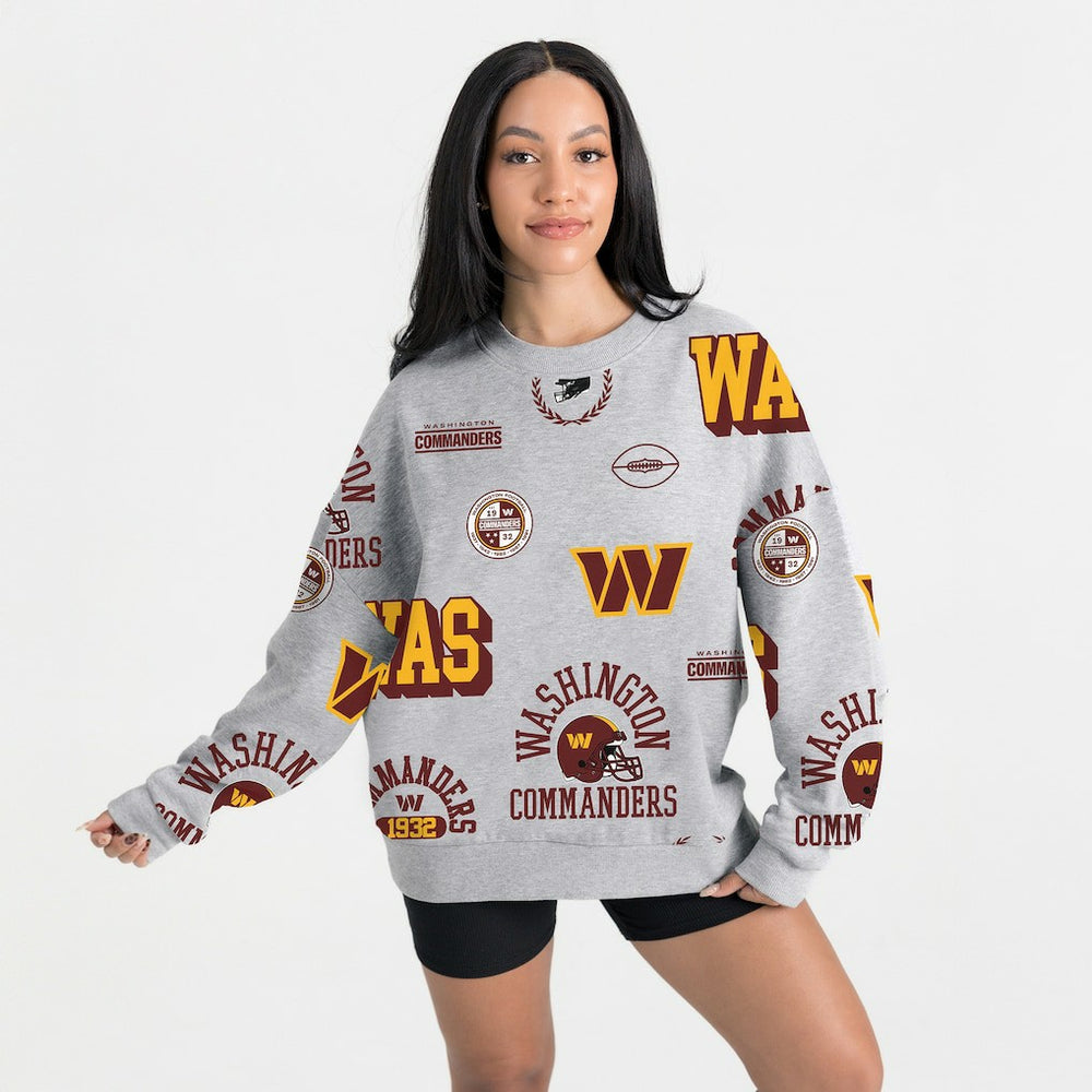 NFL Washington Commanders Gameday Couture Women's Always On Repeat Fleece Sweatshirt