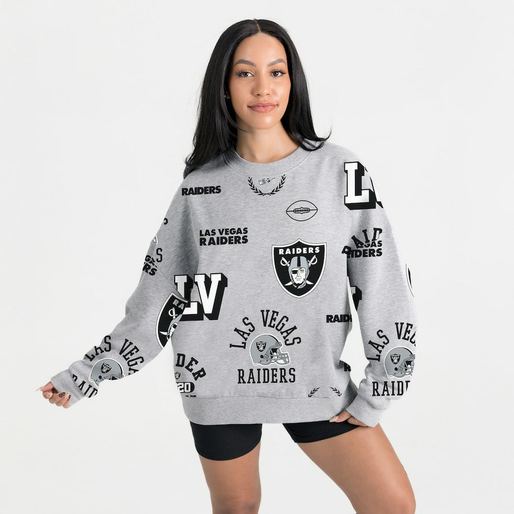 NFL Las Vegas Raiders Gameday Couture Women's Always On Repeat Fleece Sweatshirt
