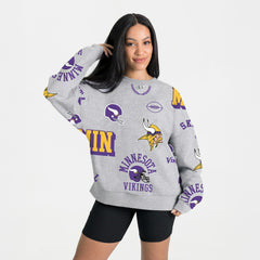 NFL Minnesota Vikings Gameday Couture Women's Always On Repeat Fleece Sweatshirt