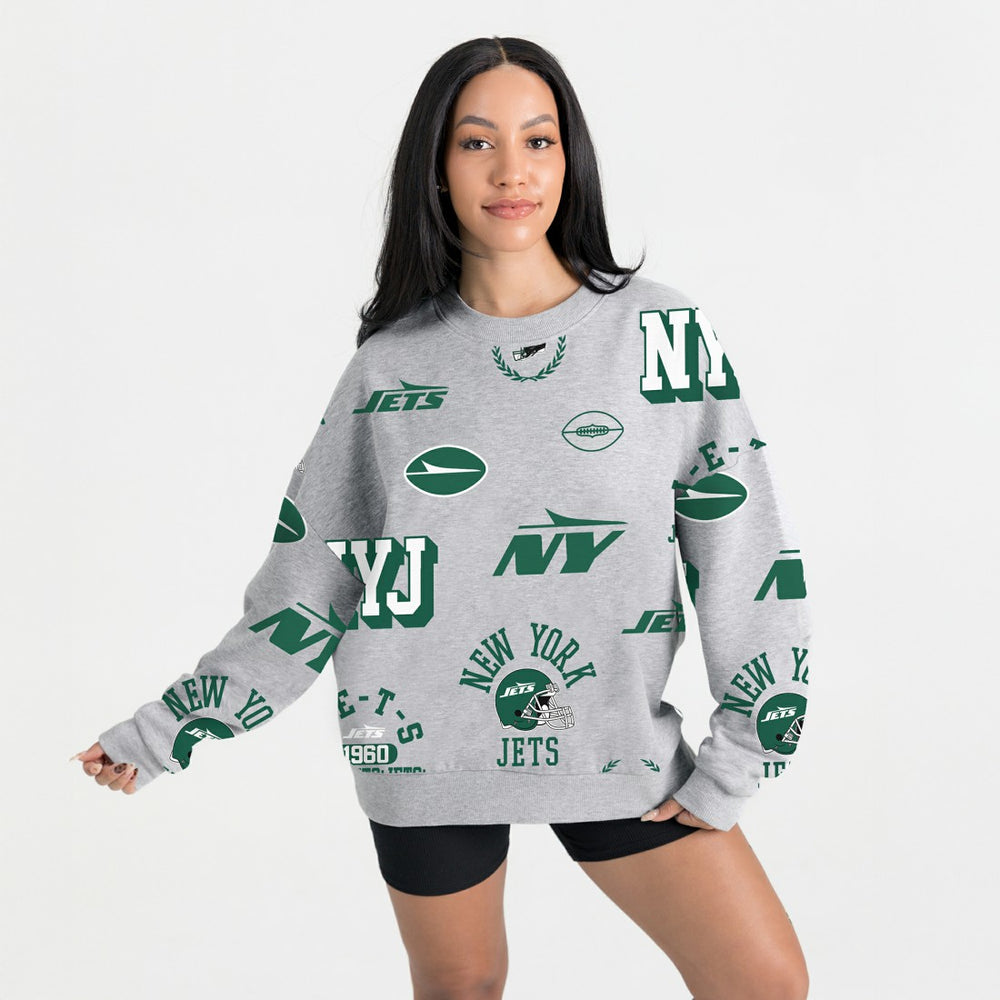 NFL New York Jets Gameday Couture Women's Always On Repeat Fleece Sweatshirt