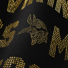 NFL Minnesota Vikings Gameday Couture Women's Oversized Hype Era Rhinestone Text Sweatshirt