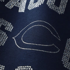 NFL Chicago Bears Gameday Couture Women's Oversized Hype Era Rhinestone Text Sweatshirt