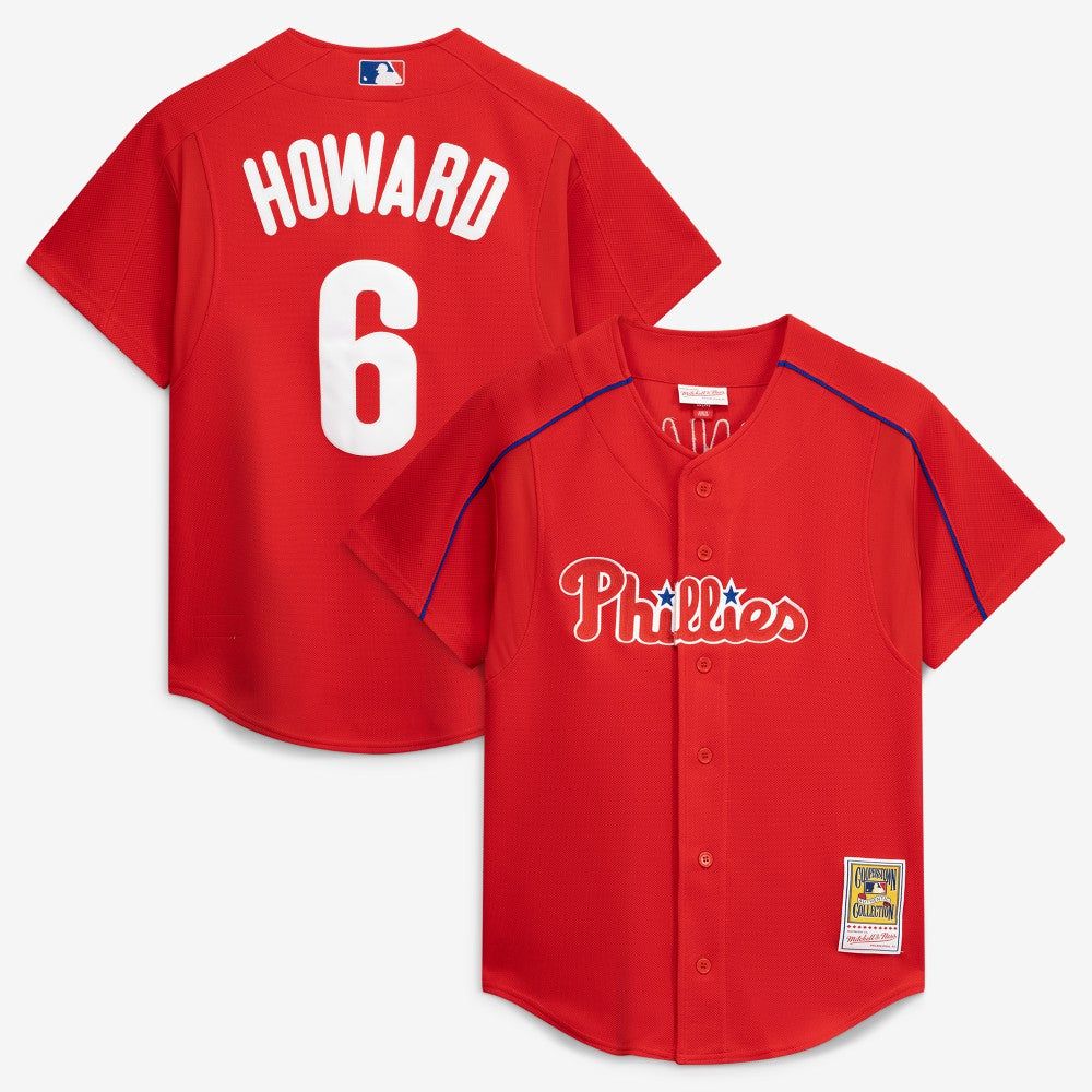 Ryan Howard Philadelphia Phillies Cooperstown Collection Batting Practice Jersey - Red | Mitchell & Ness