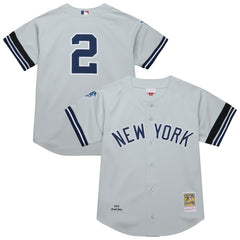 Derek Jeter New York Yankees Cooperstown Collection 2000 World Series Authentic Jersey - Gray | Mitchell & Ness