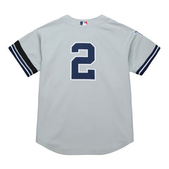Derek Jeter New York Yankees Cooperstown Collection 2000 World Series Authentic Jersey - Gray | Mitchell & Ness