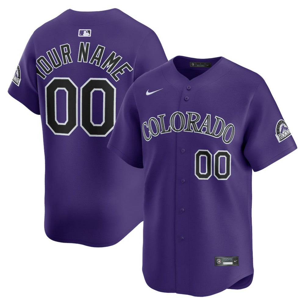 Colorado Rockies Alternate Limited Custom Jersey - Purple | Nike