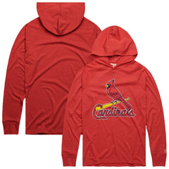 St. Louis Cardinals Homage Lightweight Raglan Tri-Blend Pullover Hoodie - Red