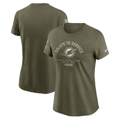 NFL Miami Dolphins Women's 2025 Salute to Service Sideline T-Shirt