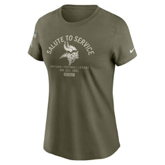 NFL Minnesota Vikings Women's 2025 Salute to Service Sideline T-Shirt