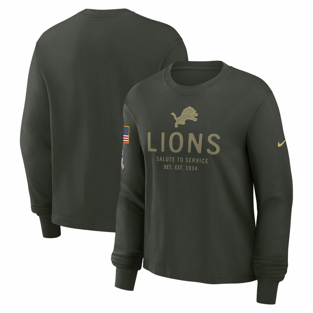 NFL Detroit Lions Women's 2025 Salute to Service Sideline Dri-FIT Long Sleeve T-Shirt